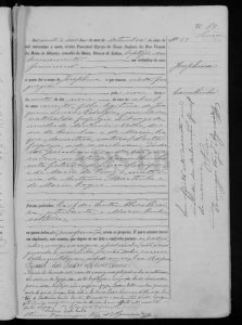 Registo de batismo de Jozephina Registo de batismo de Jozephina